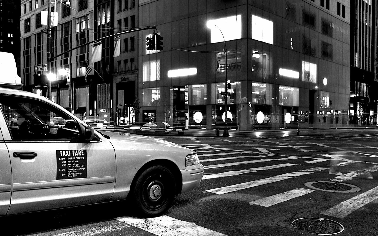 Happening city. Taxi City Black White. New York City Black and White. NYC Taxi Photography.