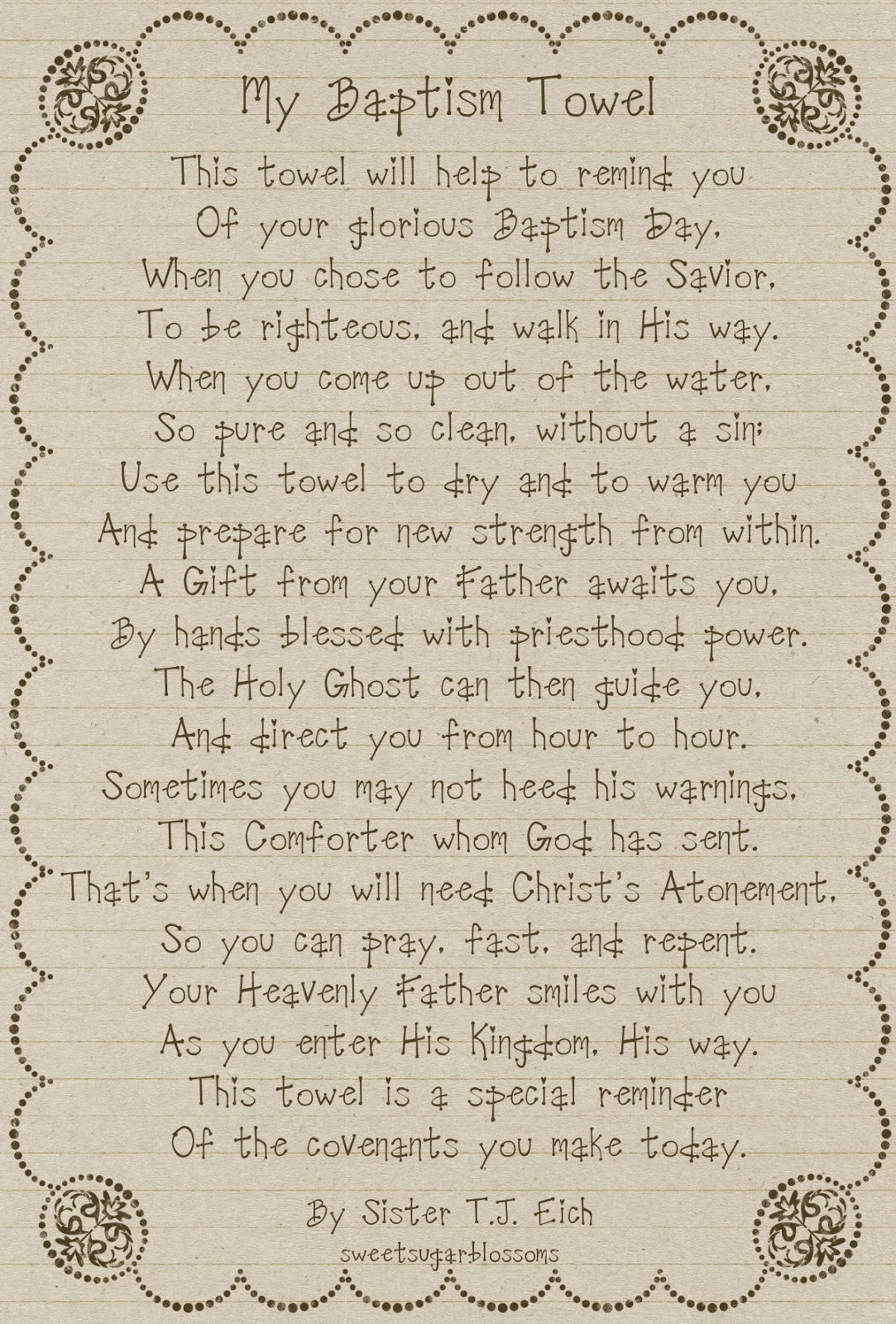 Lds Baptism Quotes Poems. QuotesGram