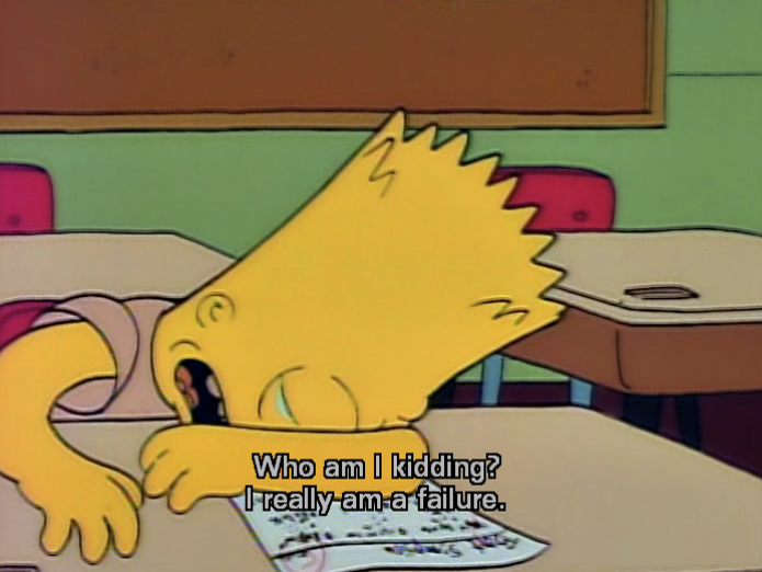 Bart Simpson Sad Quotes.