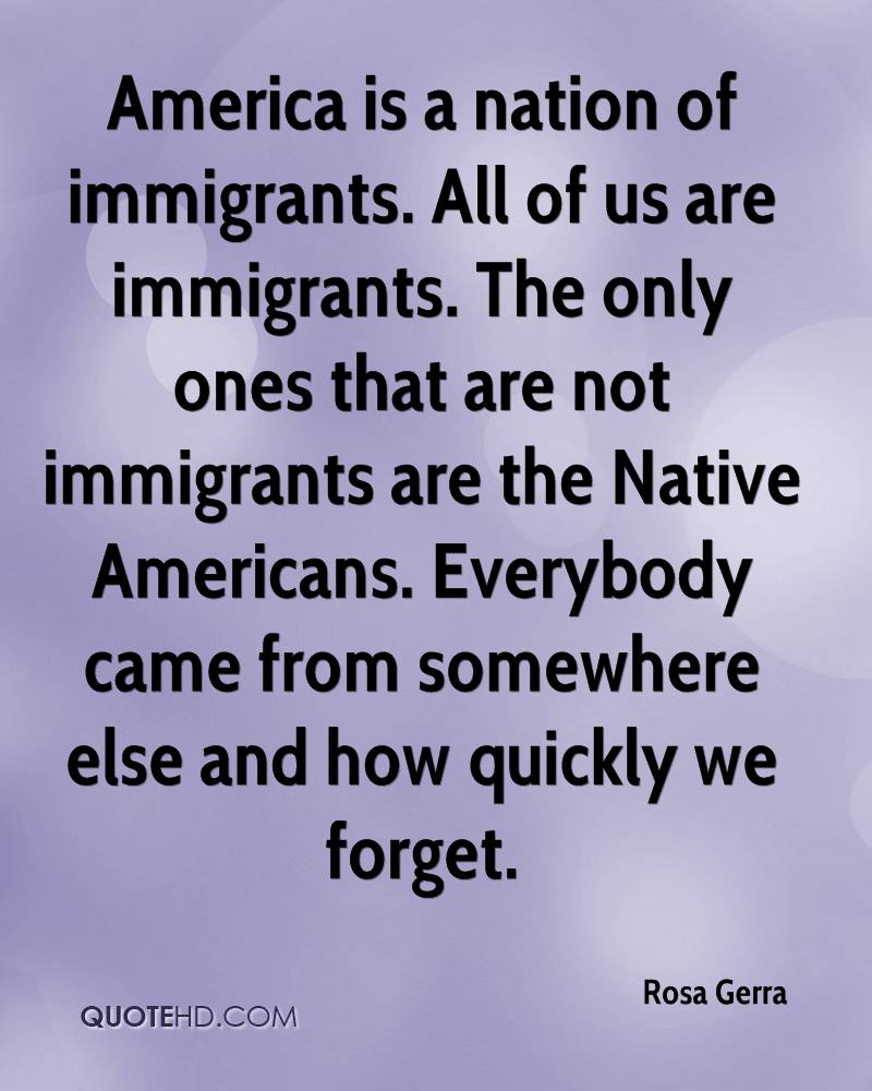 America is a nation of immigrants