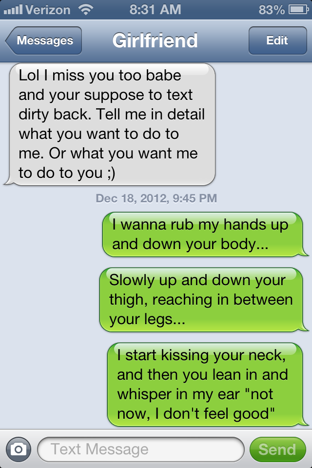 Text messages dirty really