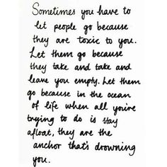 Sometimes you have to give up on people.
