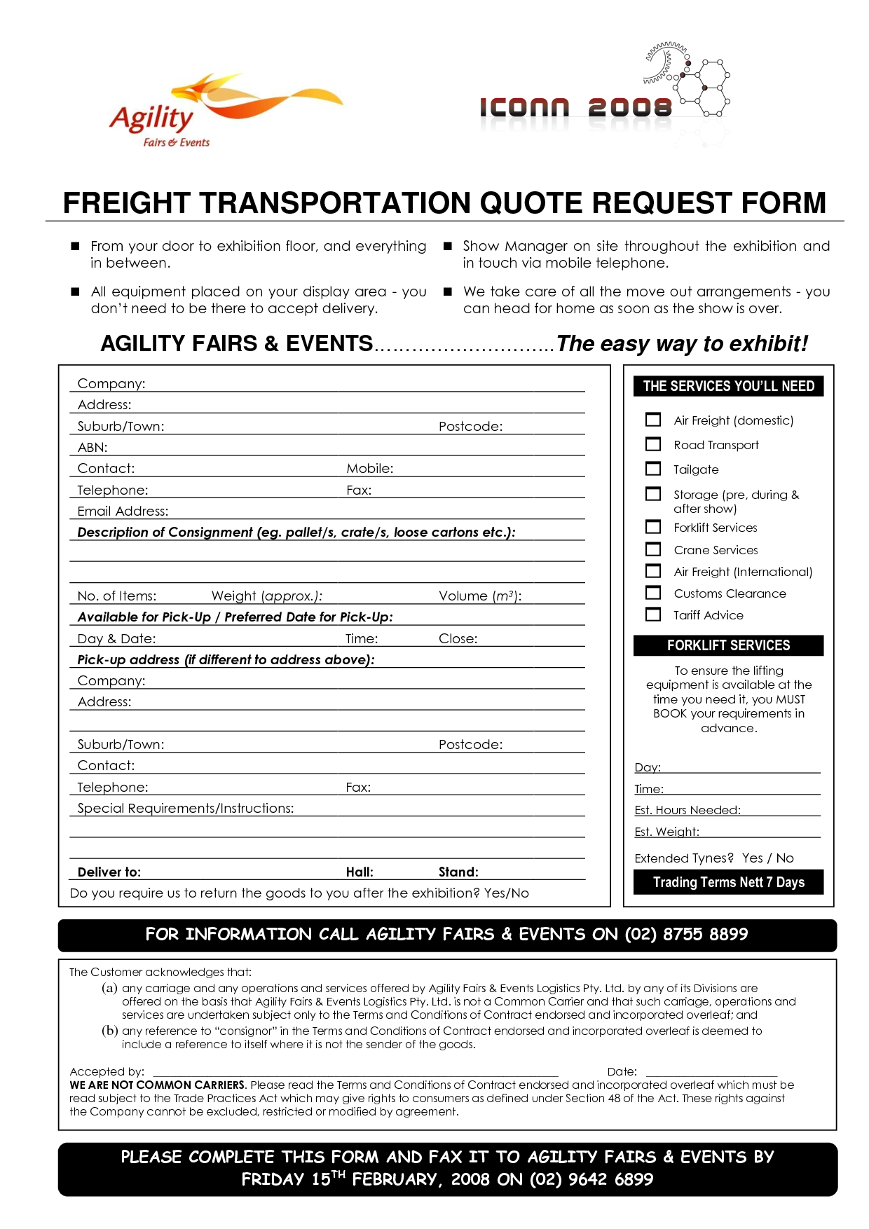 Shipping Quote Template