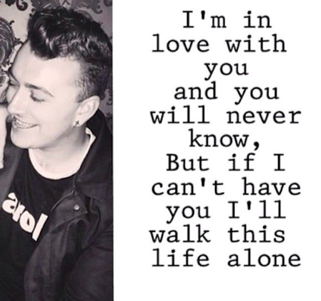 Sam Smith Lyric Quotes Quotesgram