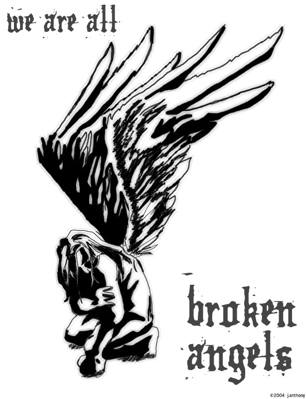 Lonely Broken Angel Drawing by Sva Prasad  Pixels