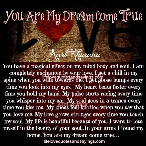 Dream Love Quotes And Sayings Quotesgram