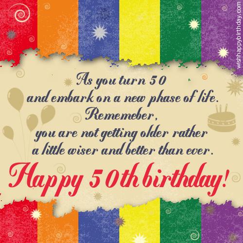 Inspirational Quotes For 50th Birthday. QuotesGram