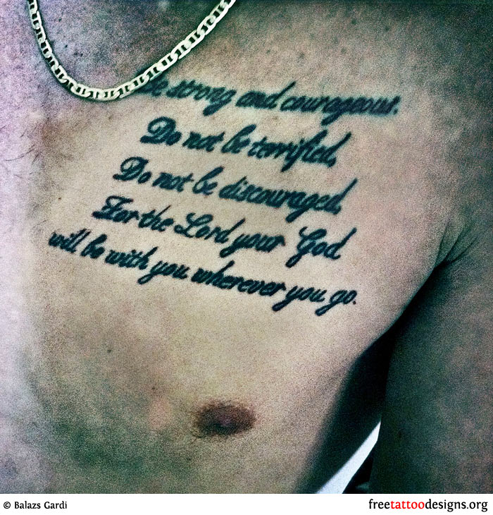 Army Story Tattoo On Chest