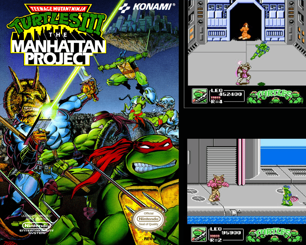 Turtles nes. Teenage Mutant Ninja Turtles III: the Manhattan Project. Teenage Mutant Ninja Turtles Manhattan Project. Teenage Mutant Ninja Turtles 3 NES обложка. Teenage Mutant Ninja Turtles III the Manhattan Project 1991.