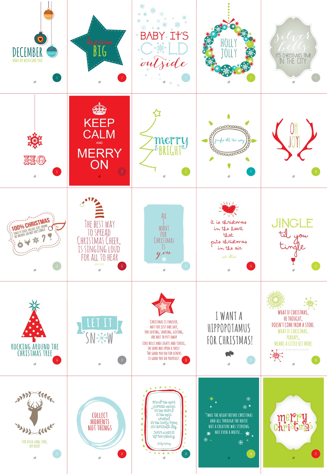 Advent Calendar Printable Quotes. QuotesGram