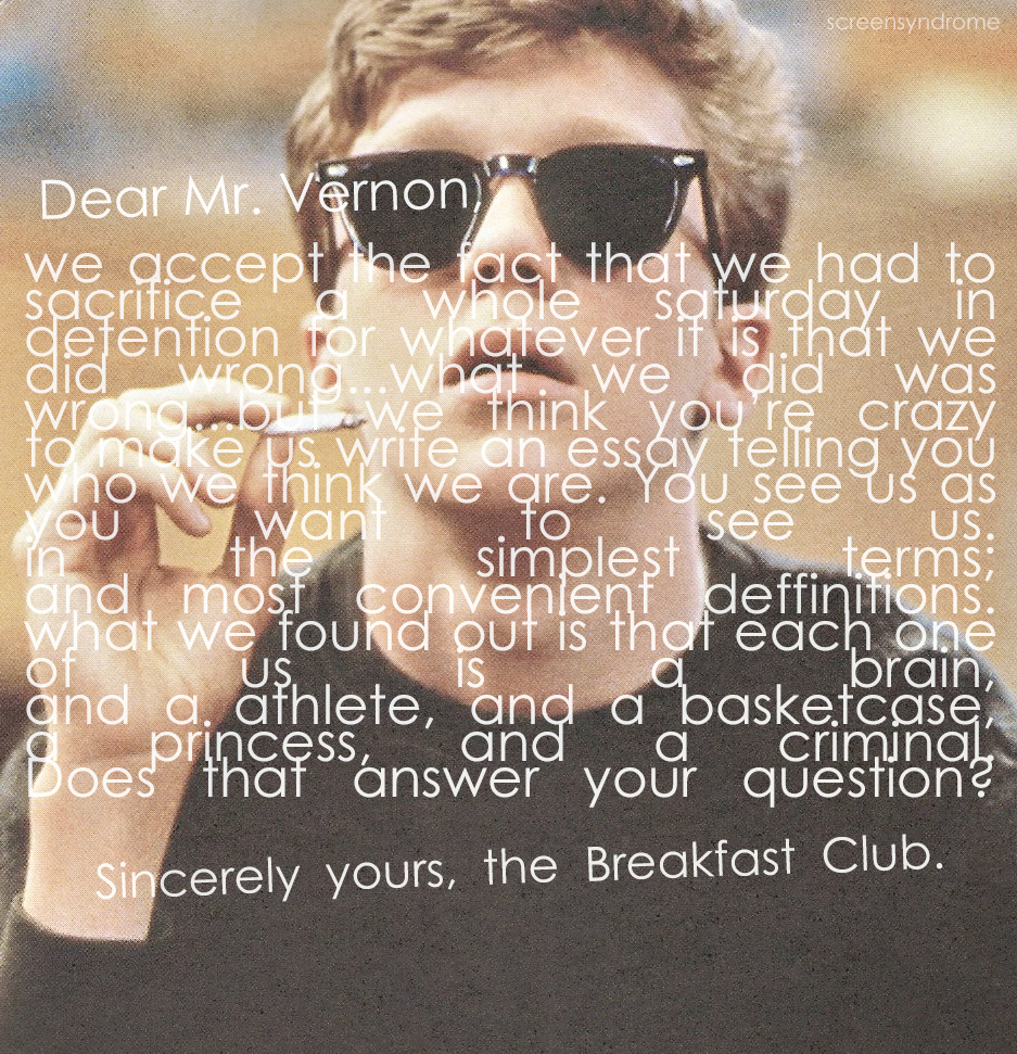 The Breakfast Club Ending Quote
