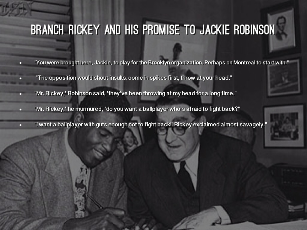 Quotes About Jackie Robinson Branch Rickey. QuotesGram