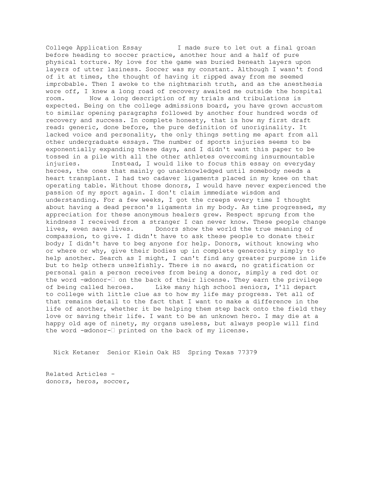 Crafting an Unforgettable College Essay | The Princeton Review writing a college essay application