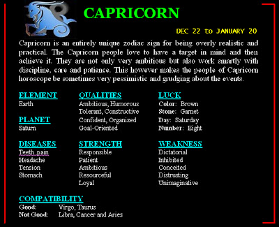 The dates capricorn whats for The Dates
