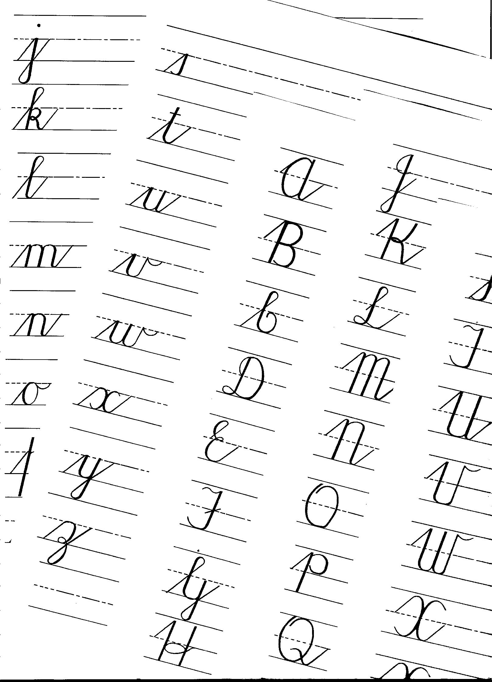 Printable Cursive Cursive Letters Az Chart  pic harhar