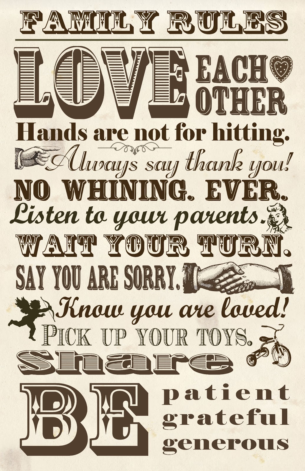 Family Rules Quote - August Grove Classic Family Rules Wall Quotes