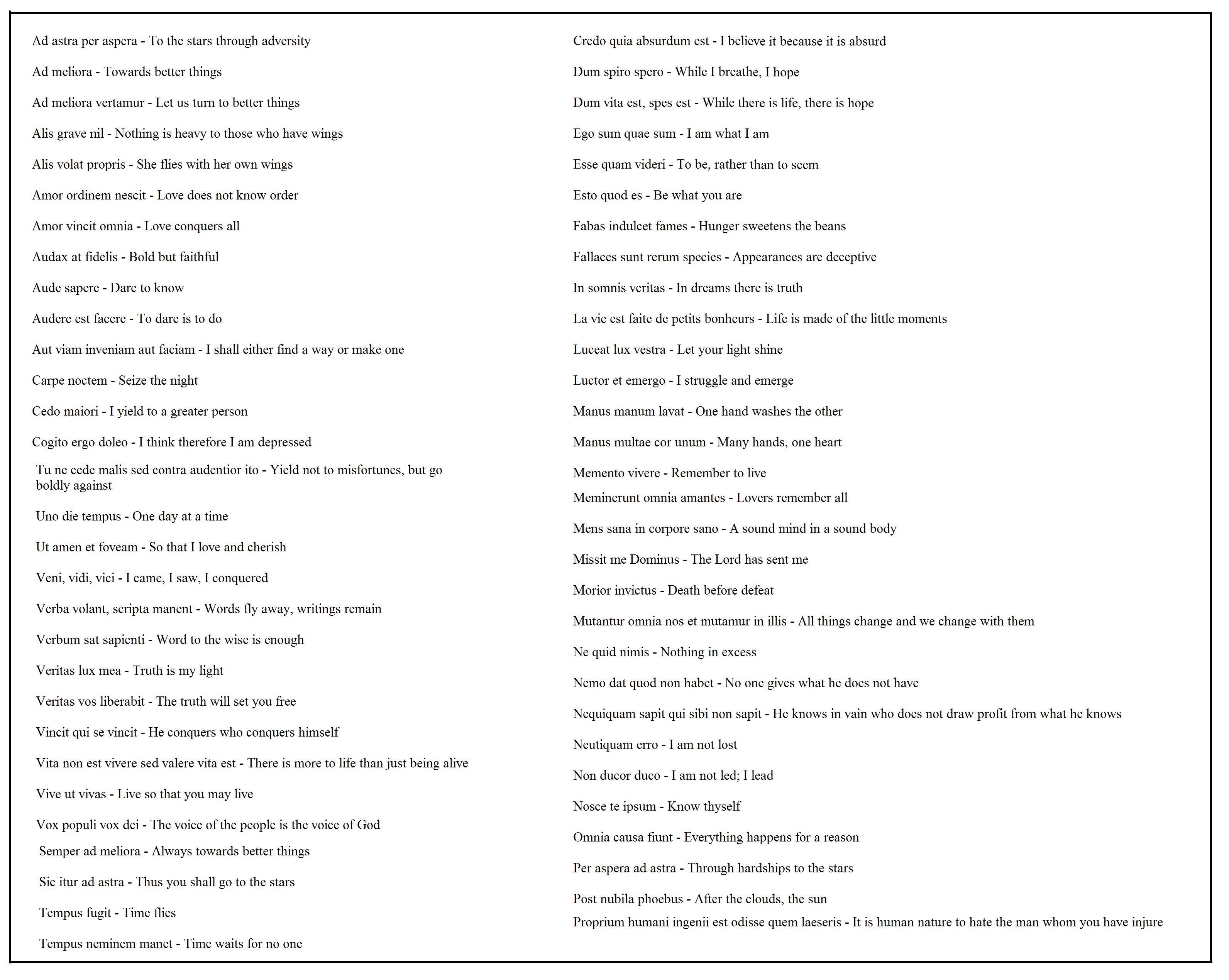 Latin Quotes About Love QuotesGram