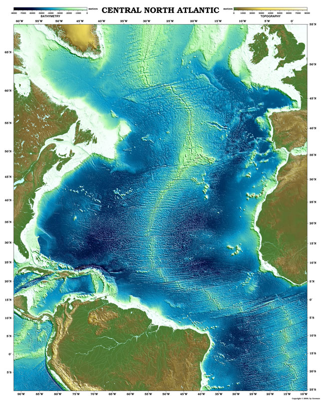 Atlantic Ocean Topographic Map Atlantic Ocean Quotes. Quotesgram
