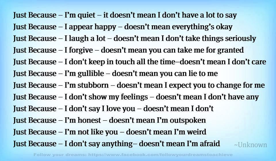 Quotes And Sayings Just Because Quotesgram