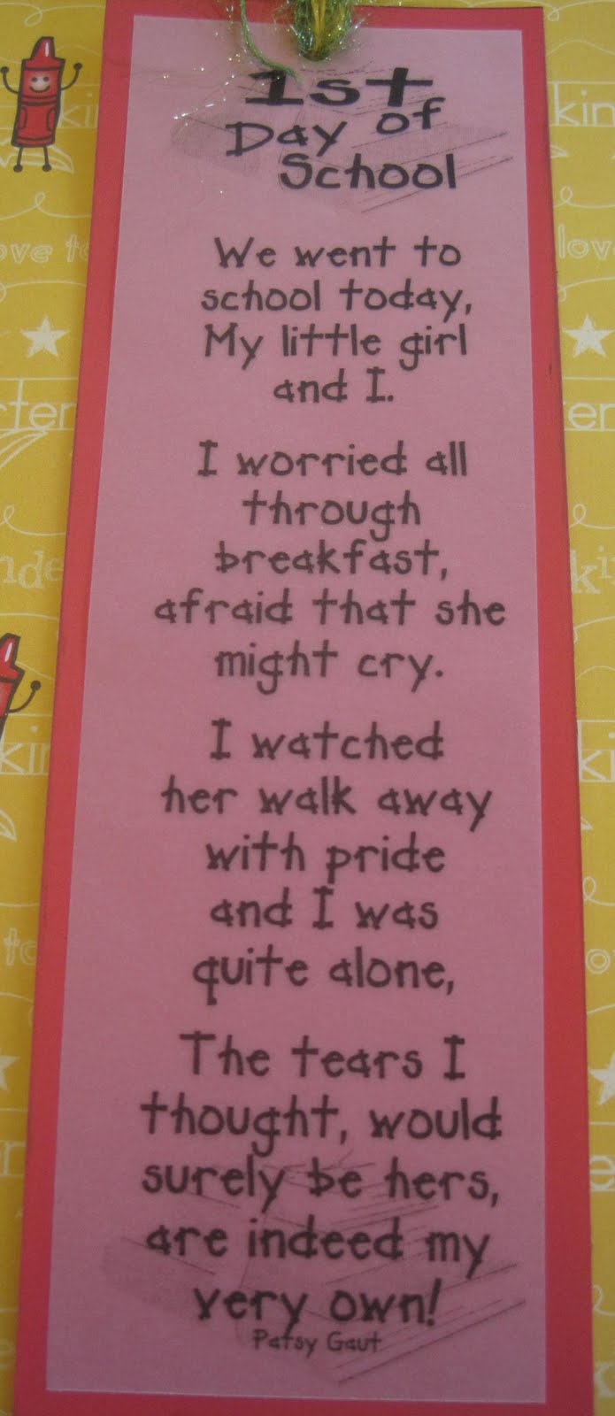 First Day Of Kindergarten Quotes. QuotesGram
