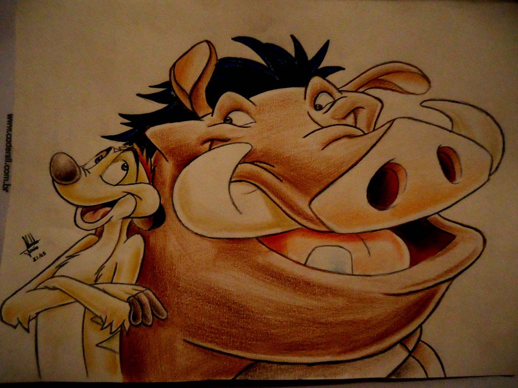 Timon and pumbaa drawing HD wallpapers  Pxfuel