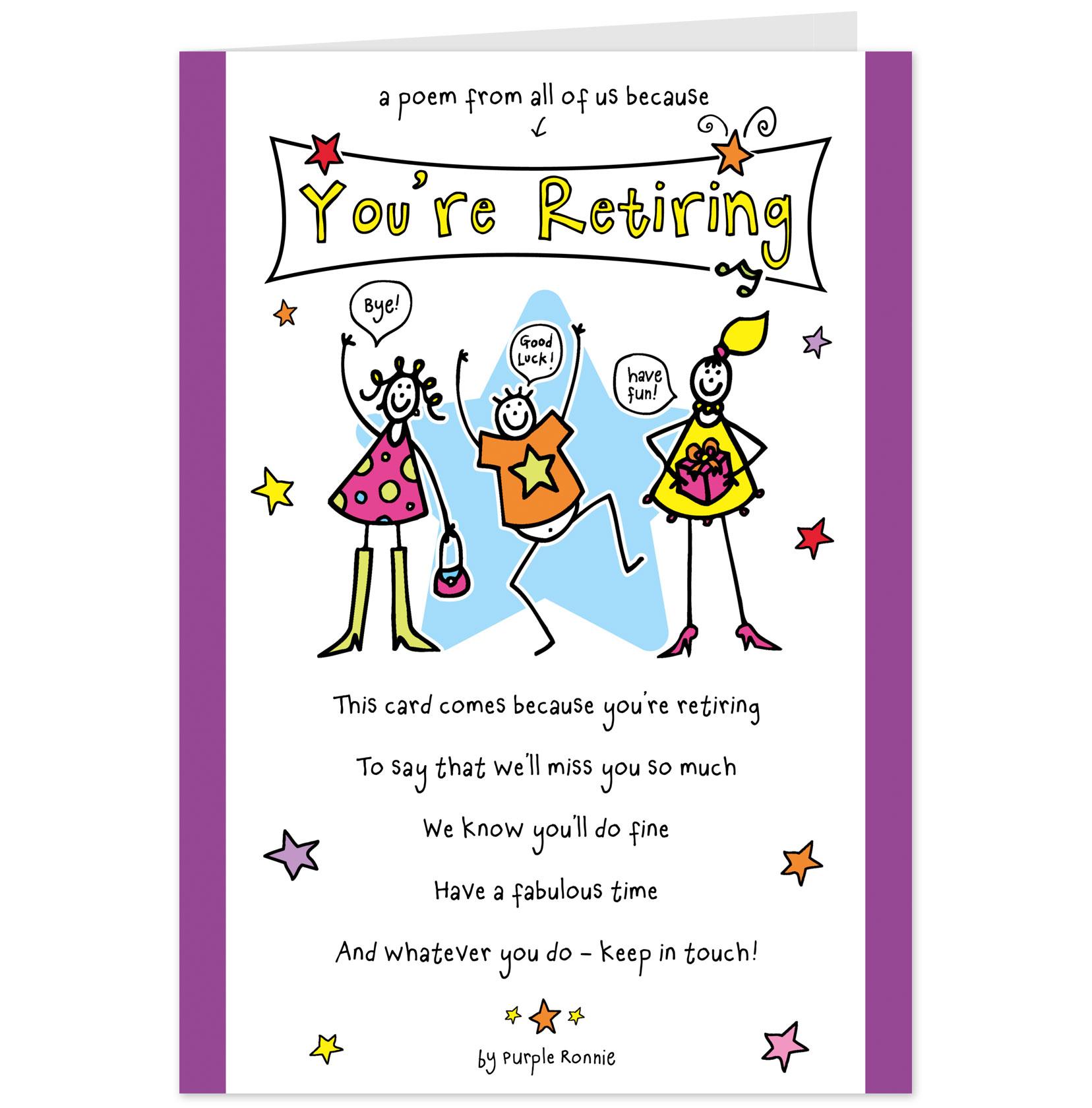 Retirement Printable Cards