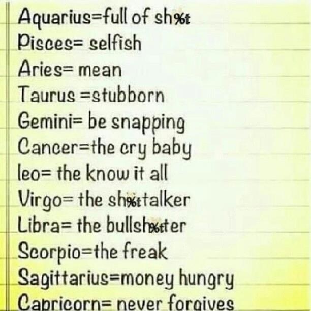 Zodiac Signs Funny Quotes. QuotesGram