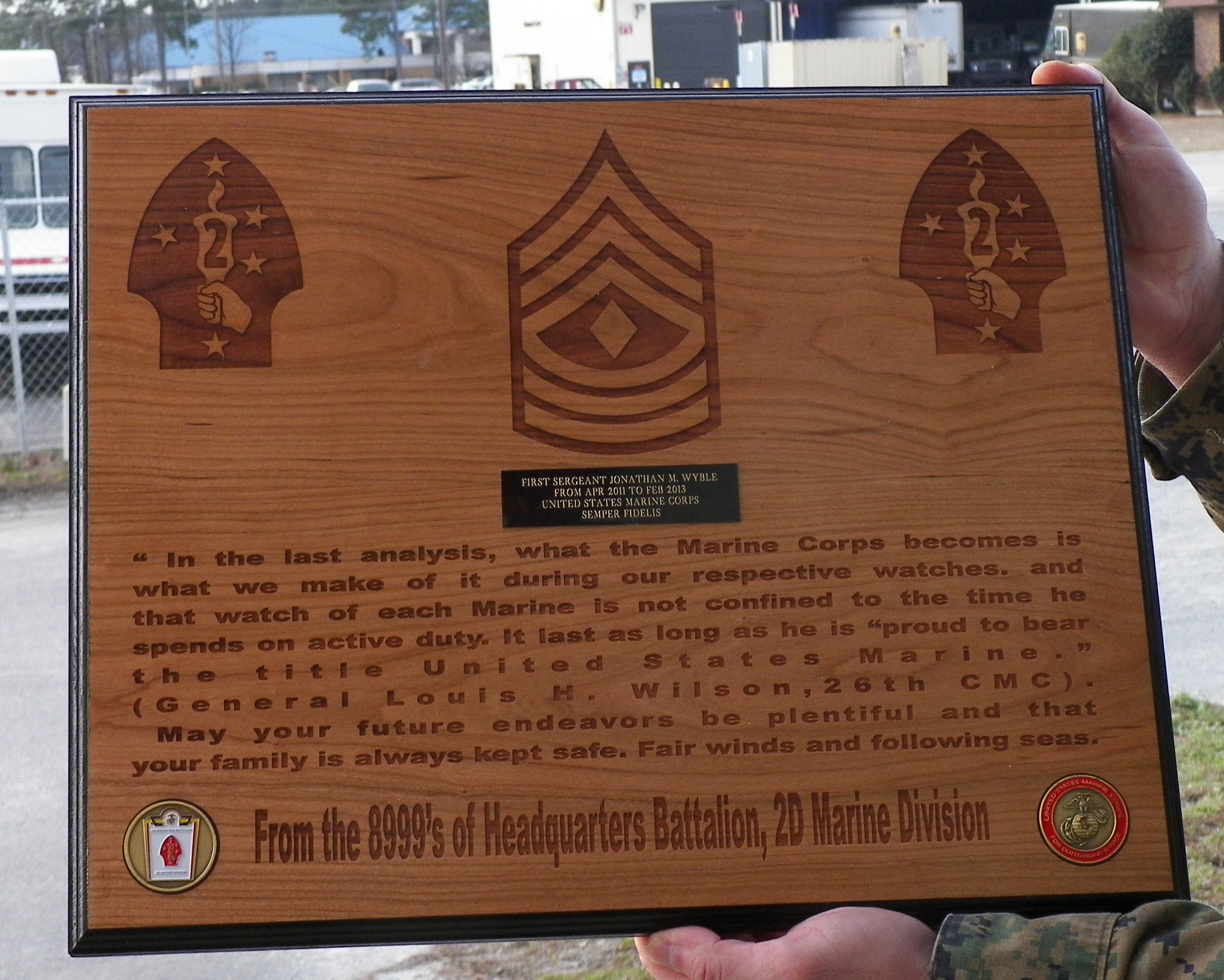 Usmc Plaque Quotes QuotesGram