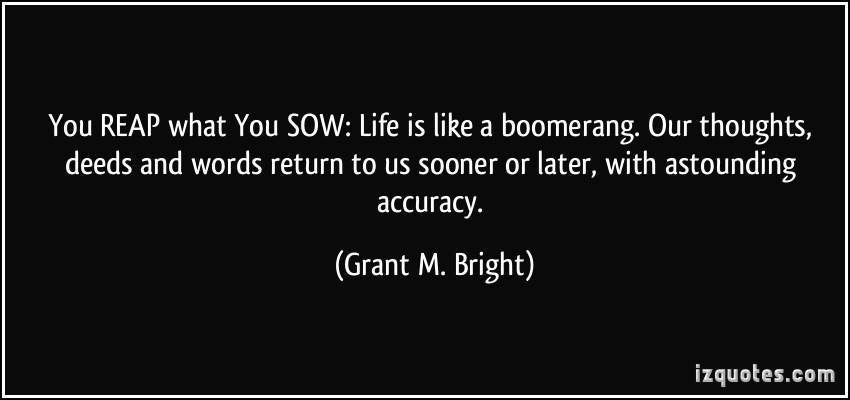 Quotes About Reaping What You Sow. QuotesGram