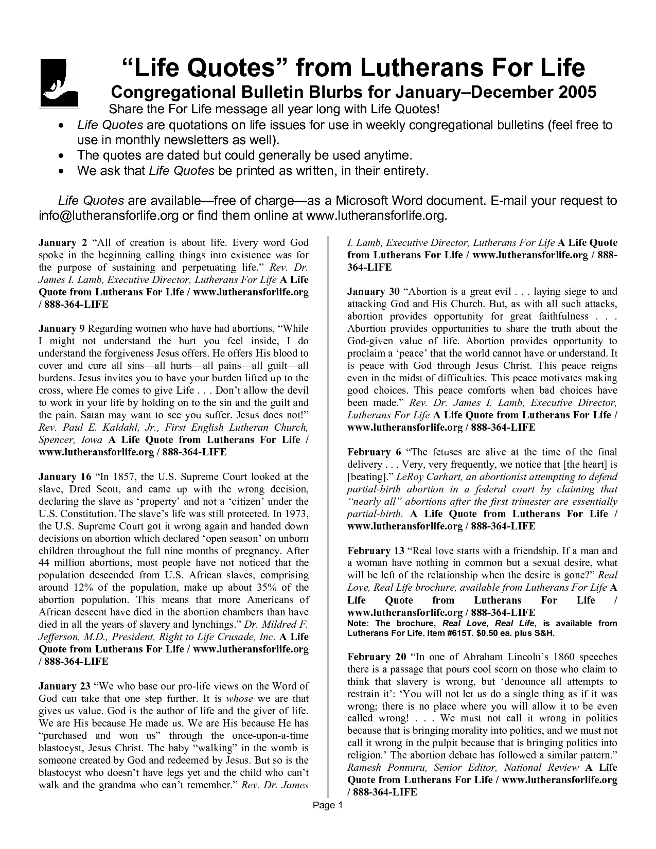 Lutherans For Life Quotes. QuotesGram