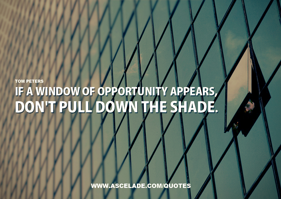 Window Of Opportunity Quotes. QuotesGram