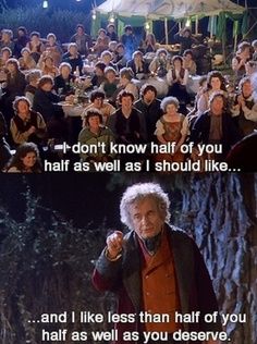 I Know Half Of You Bilbo Baggins Quote Tops & Tees Clothing, Shoes & Accessories The Lord Of The Rings Lotr Bilbo Bagginss Quote Fantasy Novel Fans Gift T-Shirt I Dont Know Half Of You Half As Well As I I Know Half Of You Bilbo Baggins Quote Tops & Tees Clothing, Shoes & Accessories The Lord Of The Rings Lotr Bilbo Bagginss Quote Fantasy Novel Fans Gift T-Shirt I Dont Know Half Of You Half As Well As I
