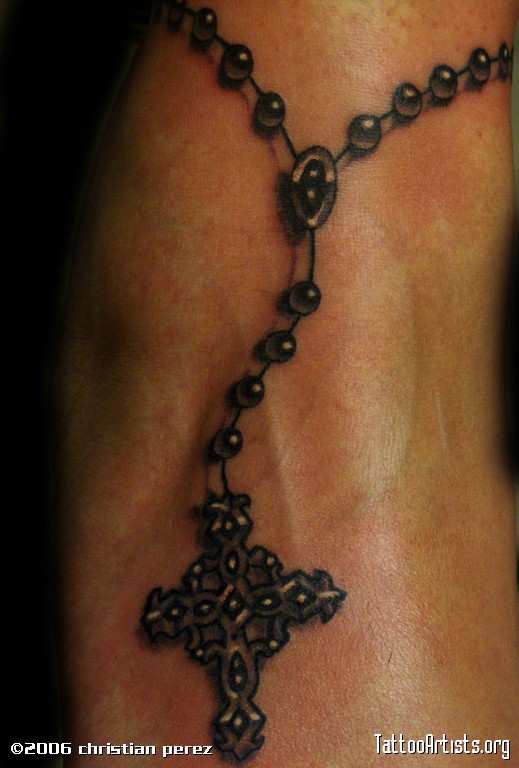 Details more than 63 rosary tattoo on ankle best - in.eteachers