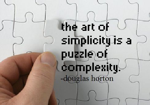 Douglas Horton - The art of simplicity is a puzzle of