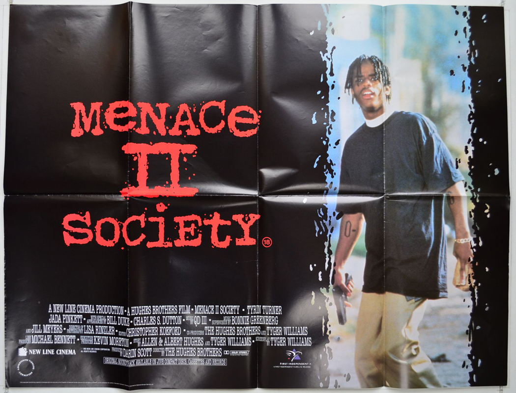 2 society. Menace 2 Society. Menace to Society 1993. Movie posters Menace II Society 1993.