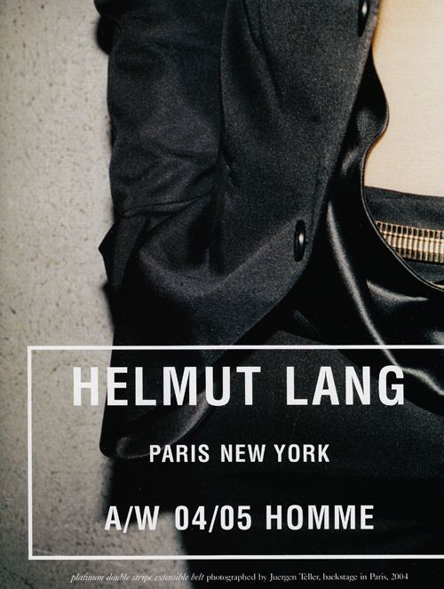 Her smile, I'm sure, burnt Rome to the ground” — Helmut Lang
