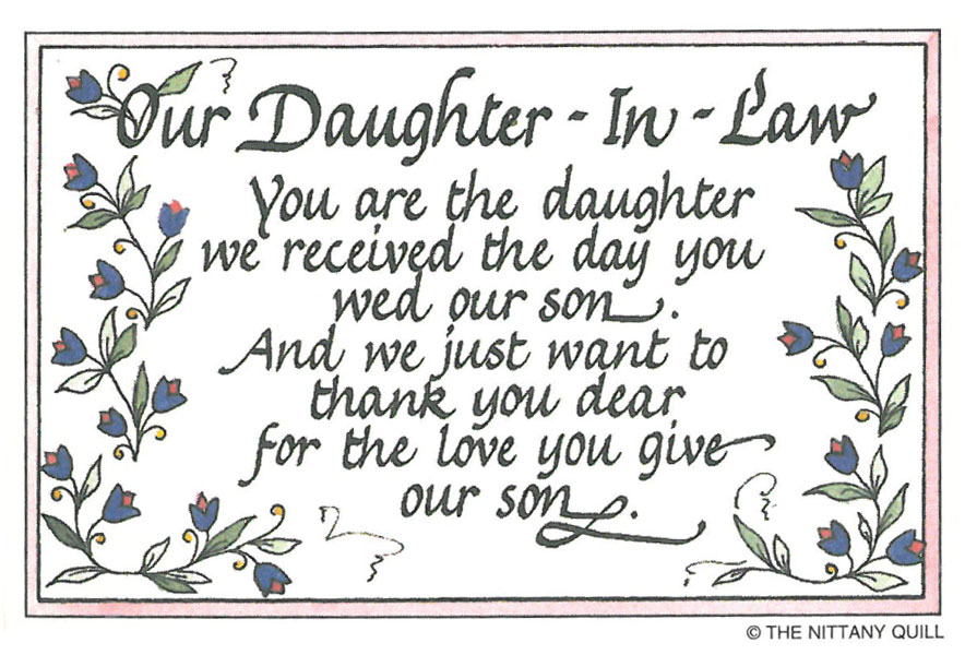 to my daughter in law on mother's day