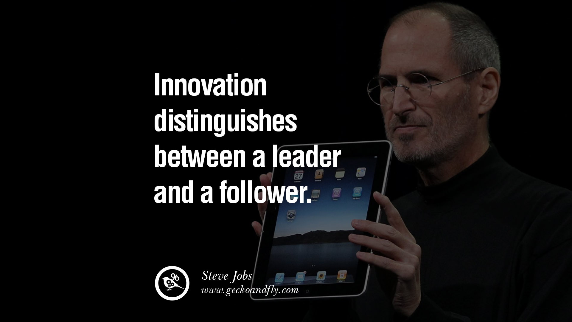 leadership and steve jobs Steve jobs, founder of apple and pixar was an iconic leader who invented the macintosh computer, a pc for the masses he went on to create the music players and mobile phones that everyone loved, and his tiny cellphones were packed with so much processing power, they operated like miniature macs. leadership and steve jobs Steve jobs, founder of apple and pixar was an iconic leader who invented the macintosh computer, a pc for the masses he went on to create the music players and mobile phones that everyone loved, and his tiny cellphones were packed with so much processing power, they operated like miniature macs.