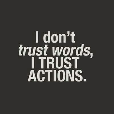 Quote T-Shirts 3dRose Gabriella B Image of I Dont Trust Words I Trust Actions Quote