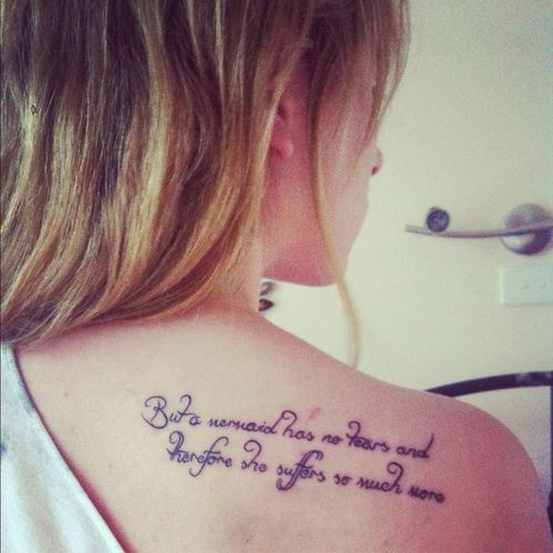 the little mermaid quotes tattoos