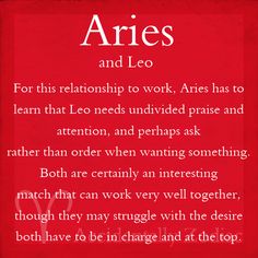 aries leo match