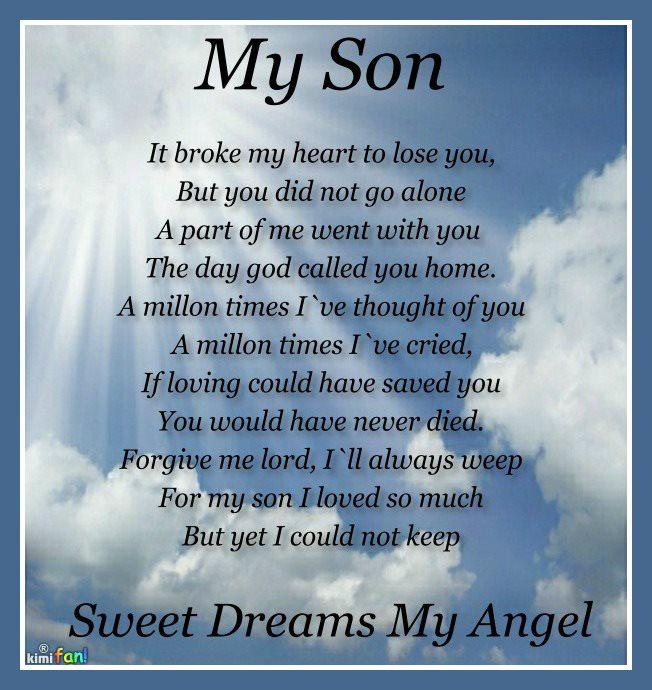 Short Memorial Quotes For Son Quotes About Missing Your Son. Quotesgram