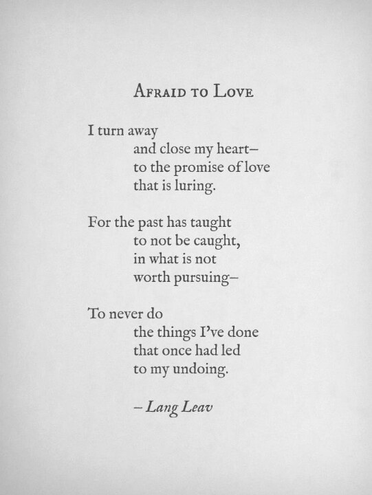 Scared to love someone