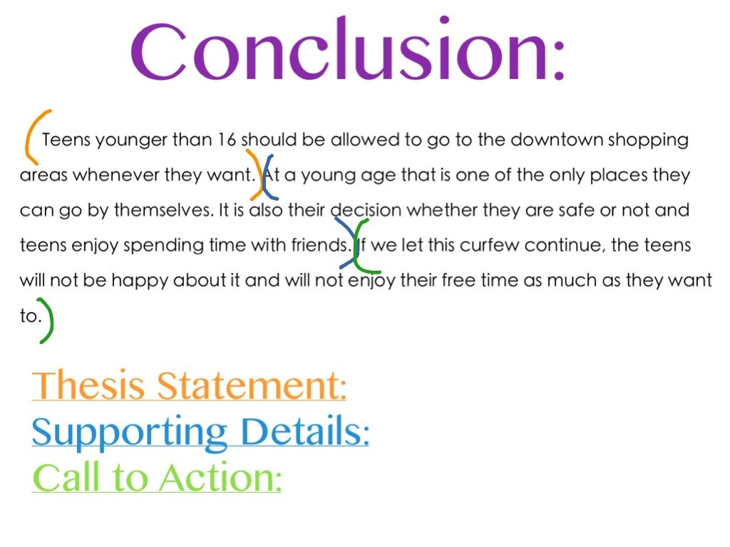 how to write a conclusion paragraph with a thesis statement