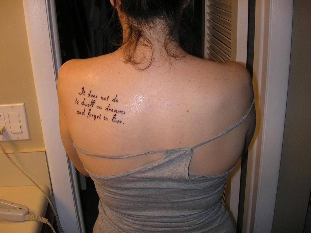 49 Extraordinary Quote Tattoos On Shoulder  Tattoo Designs  TattoosBagcom