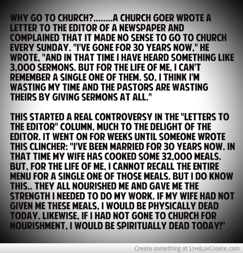 Why Go To Church Quotes QuotesGram