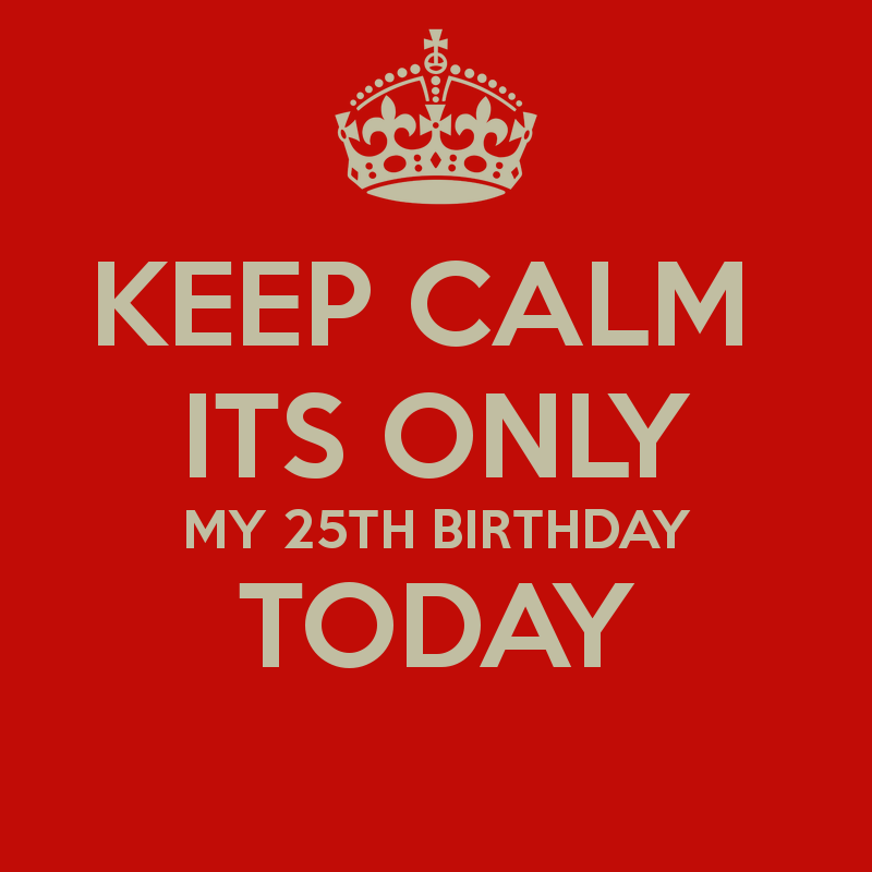 Keep Calm 25th Birthday Quotes.