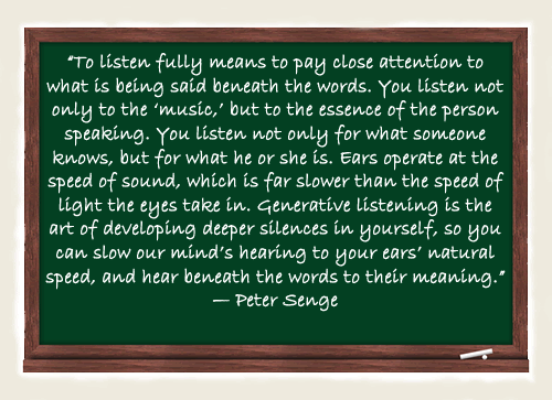 Peter Senge Quotes On Listening. QuotesGram