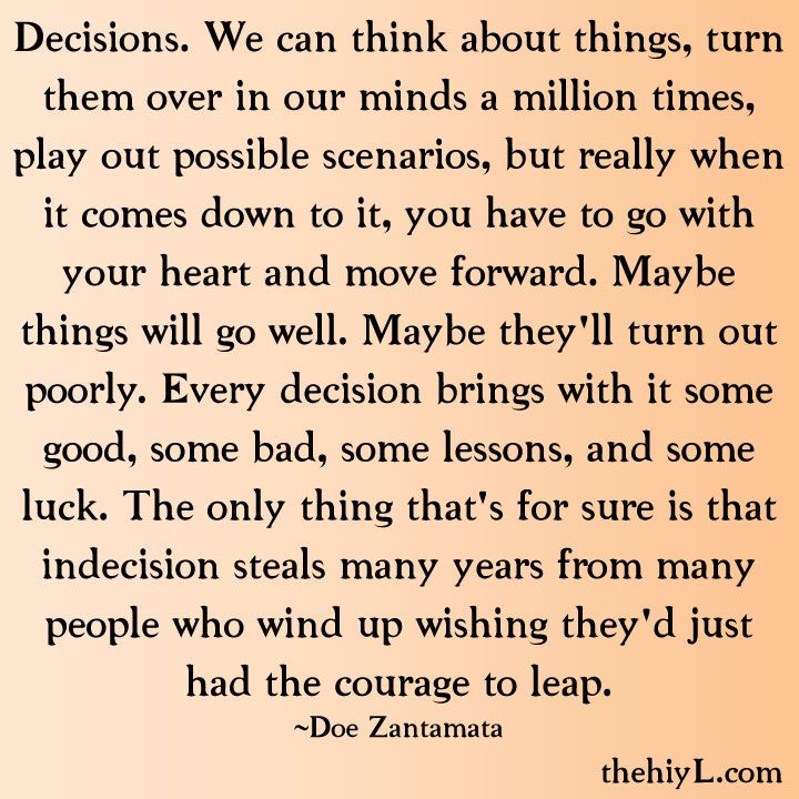  Quotes  About Big Life  Decisions  QuotesGram