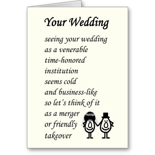 Funny Wedding Poems And Quotes. QuotesGram